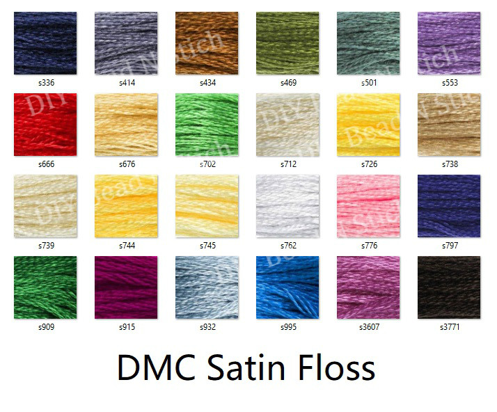 Dmc Satin Floss Color Chart