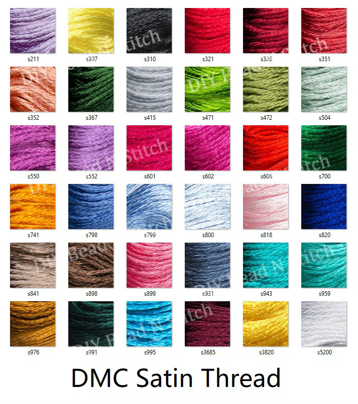 Dmc Satin Floss Color Chart